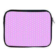 White Polka Dot Pastel Purple Background, Pink Color Vintage Dotted Pattern Apple Ipad 2/3/4 Zipper Cases by Casemiro