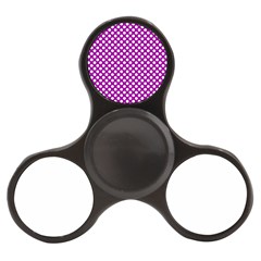 White And Purple, Polka Dots, Retro, Vintage Dotted Pattern Finger Spinner by Casemiro