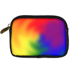 Rainbow Colors Lgbt Pride Abstract Art Digital Camera Leather Case by yoursparklingshop