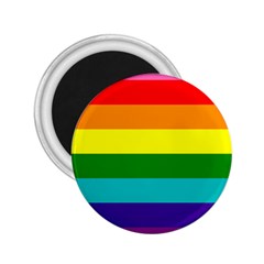 Original 8 Stripes Lgbt Pride Rainbow Flag 2 25  Magnets by yoursparklingshop