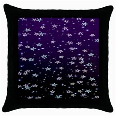 Stars Throw Pillow Case (black) by Sparkle