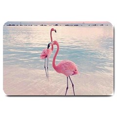 Flamingos Beach Large Doormat  by Sparkle