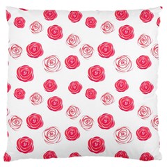 Watercolor Hand Drawn Roses Pattern Standard Flano Cushion Case (one Side) by TastefulDesigns