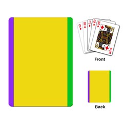 Carnival Mardi Gras Purple Yellow Green Stripes Playing Cards Single Design (rectangle) by yoursparklingshop