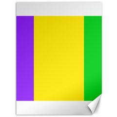 Carnival Mardi Gras Purple Yellow Green Stripes Canvas 36  X 48  by yoursparklingshop