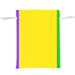 Carnival Mardi Gras Purple Yellow Green Stripes  Lightweight Drawstring Pouch (xl) by yoursparklingshop