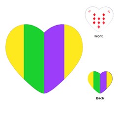 New Orleans Carnival Colors Mardi Gras Playing Cards Single Design (heart) by yoursparklingshop