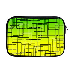 Geometrical Lines Pattern, Asymmetric Blocks Theme, Line Art Apple Macbook Pro 17  Zipper Case by Casemiro