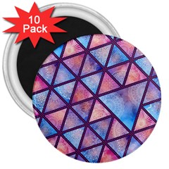 Triangle Mandala Pattern 3  Magnets (10 Pack)  by designsbymallika