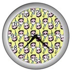 Doctor Pattern Wall Clock (Silver)