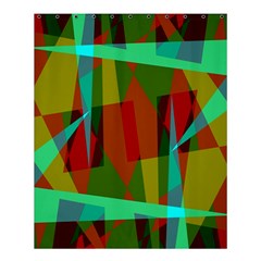 Rainbow Colors Palette Mix, Abstract Triangles, Asymmetric Pattern Shower Curtain 60  X 72  (medium)  by Casemiro