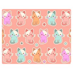 Cute Kawaii Kittens Seamless Pattern Double Sided Flano Blanket (medium)  by Amaryn4rt