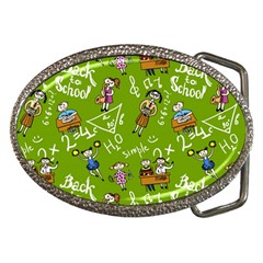 Seamless Pattern With Kids Belt Buckles by Amaryn4rt