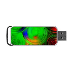 Pebbles In A Rainbow Pond Portable Usb Flash (one Side)
