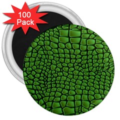 Seamless Pattern Crocodile Leather 3  Magnets (100 Pack) by Amaryn4rt
