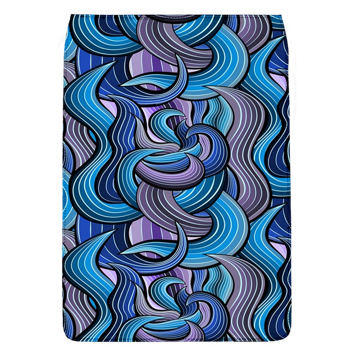 Blue Swirl Pattern Removable Flap Cover (L)