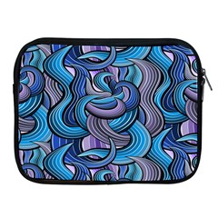 Blue Swirl Pattern Apple Ipad 2/3/4 Zipper Cases by designsbymallika