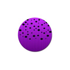 Two Tone Purple With Black Strings And Ovals, Dots  Geometric Pattern Golf Ball Marker (4 Pack) by Casemiro