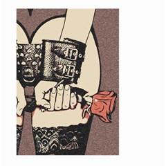 Flowers For The Submissive - Kinky Artwork, Naughty Illustration Large Garden Flag (two Sides) by Casemiro