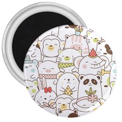 Cute-baby-animals-seamless-pattern 3  Magnets