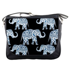 Elephant-pattern-background Messenger Bag by Sobalvarro