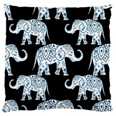 Elephant-pattern-background Large Flano Cushion Case (one Side) by Sobalvarro