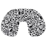 Vector-eclectic-fabric-seamless-pattern-animal-background-with-baroque-ornament Travel Neck Pillow Front