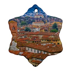 Lucca Historic Center Aerial View Ornament (snowflake) by dflcprintsclothing