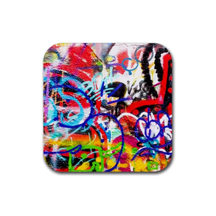 Crazy Grafitti Rubber Coaster (Square) 