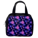 Pink and Blue Flowers Classic Handbag (One Side) Front