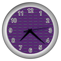 Digital Mandale Wall Clock (silver) by Sparkle