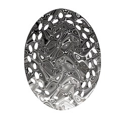 Grey Glow Cartisia Oval Filigree Ornament (two Sides) by Sparkle