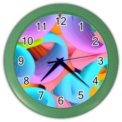 3d Color Swings Color Wall Clock by Sparkle