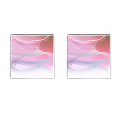 Pink Fractal Cufflinks (square) by Sparkle
