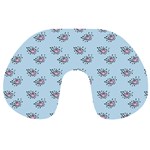 Zodiac Bat Pink Blue Travel Neck Pillow