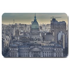 Buenos Aires Argentina Cityscape Aerial View Large Doormat  by dflcprintsclothing