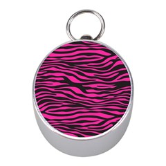 Pink Zebra Mini Silver Compasses by Angelandspot