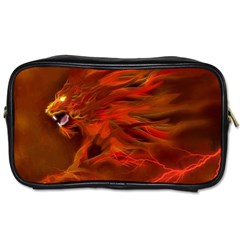 Fire Lion Flame Light Mystical Toiletries Bag (two Sides) by HermanTelo