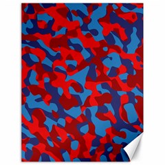 Red And Blue Camouflage Pattern Canvas 18  X 24  by SpinnyChairDesigns