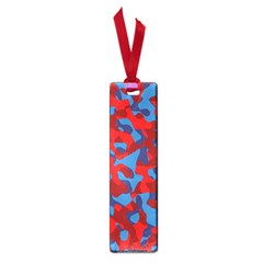 Red And Blue Camouflage Pattern Small Book Marks by SpinnyChairDesigns