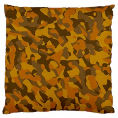 Brown And Orange Camouflage Standard Flano Cushion Case (two Sides) by SpinnyChairDesigns