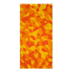 Orange And Yellow Camouflage Pattern Shower Curtain 36  X 72  (stall)  by SpinnyChairDesigns