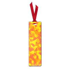 Orange And Yellow Camouflage Pattern Small Book Marks by SpinnyChairDesigns