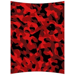 Red And Black Camouflage Pattern Back Support Cushion by SpinnyChairDesigns