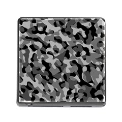 Grey And Black Camouflage Pattern Memory Card Reader (square 5 Slot) by SpinnyChairDesigns