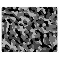 Grey And Black Camouflage Pattern Double Sided Flano Blanket (medium)  by SpinnyChairDesigns