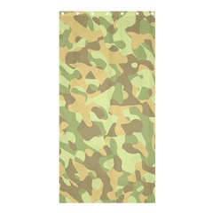 Light Green Brown Yellow Camouflage Pattern Shower Curtain 36  X 72  (stall)  by SpinnyChairDesigns