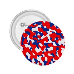 Red White Blue Camouflage Pattern 2 25  Buttons by SpinnyChairDesigns