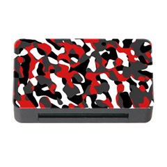 Black Red White Camouflage Pattern Memory Card Reader With Cf by SpinnyChairDesigns