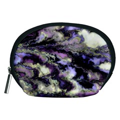 Purple Yellow Marble Accessory Pouch (medium) by ibelieveimages